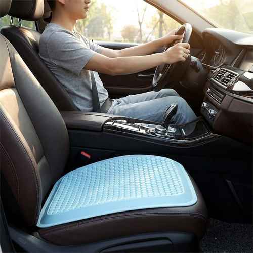 Cooling Gel Car Seat Cushion in use, lifestyle